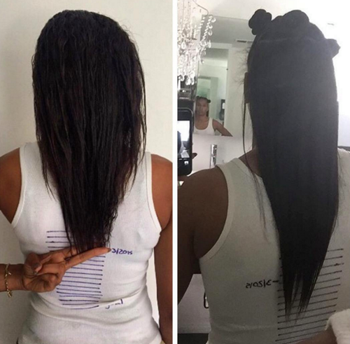 Hairfinity customer before and after result